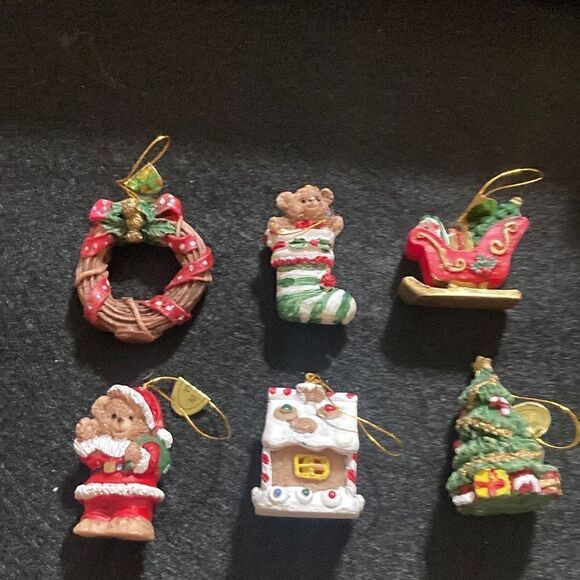 Ornament set of 6 miniature ornaments - Picture 1 of 7
